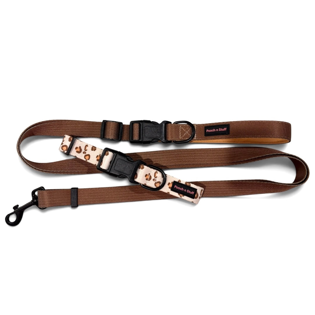 Versatile Adjustable Matching Dog Collar & Lead Set