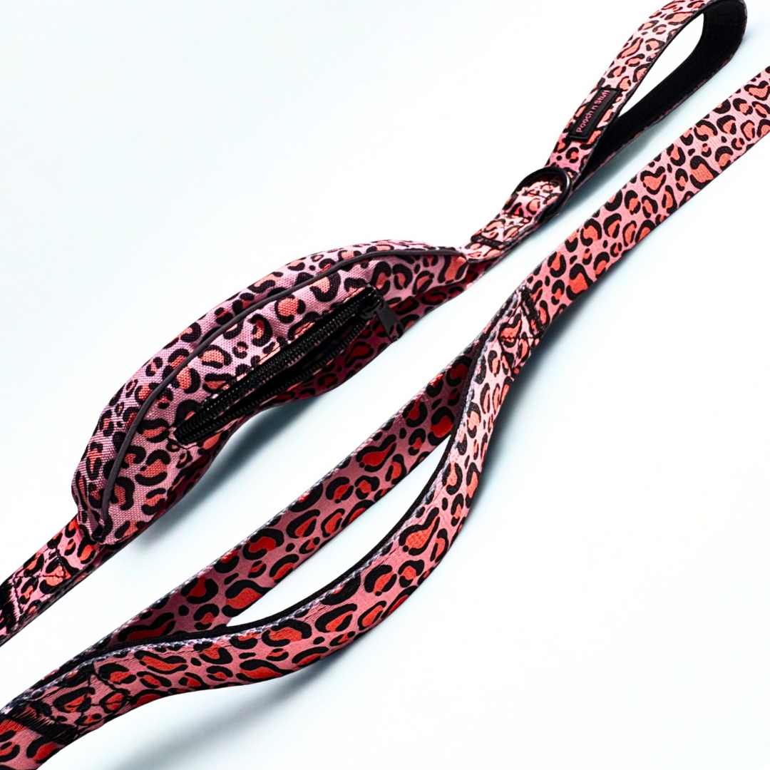 Double-Handle Traffic Lead with Built-In Poo Bag Holder