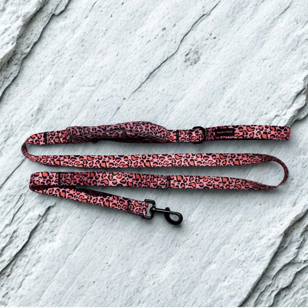 Double-Handle Traffic Lead with Built-In Poo Bag Holder