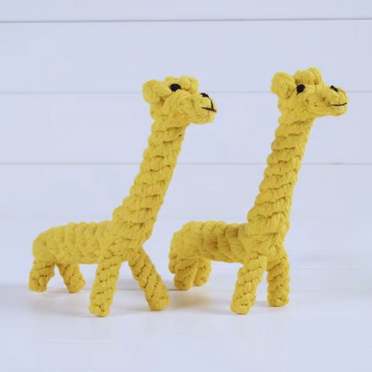 Giraffe Rope Dog Toy – Cotton Chew & Tug Fun