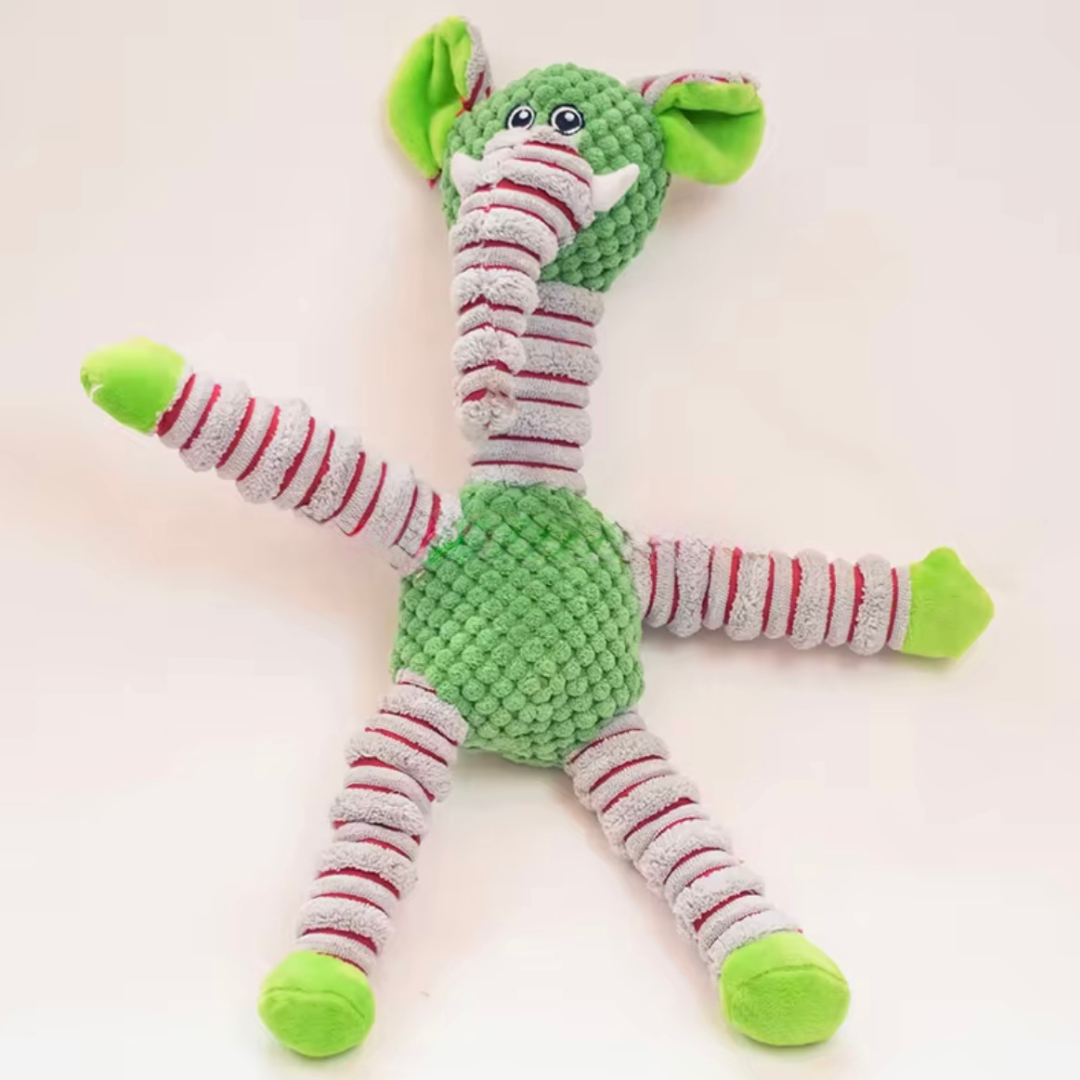 Plush Elephant Dog Toy – Squeaky Chew Toy