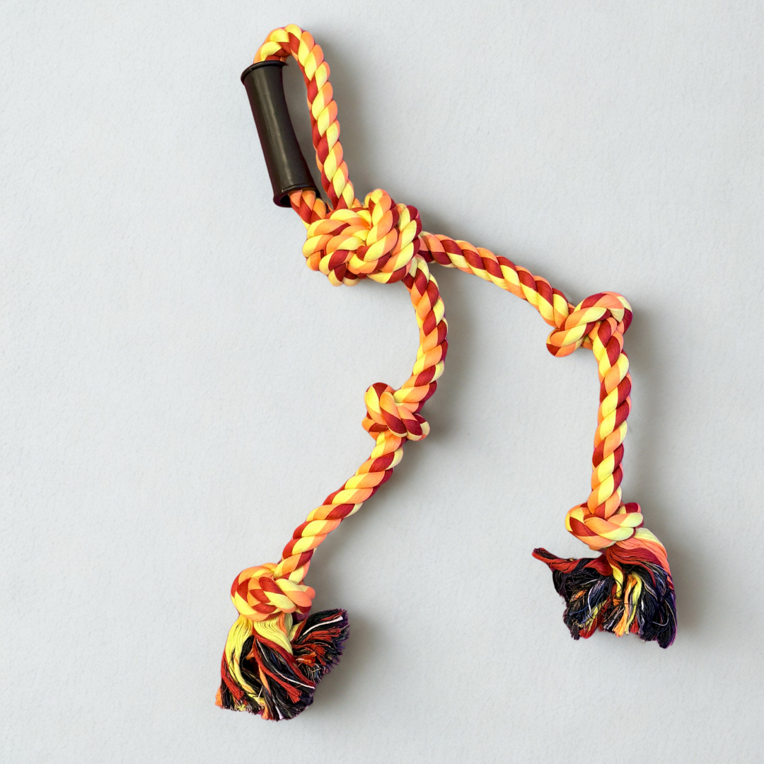 Durable Rope Tug Toy with Handle- Chew & Play for Dogs